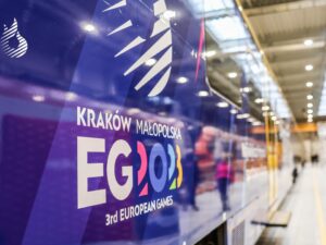 branding igrzysk olimpijskich krakow 2023 na pociagu