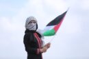 palestinian woman, hijab, flag of palestine